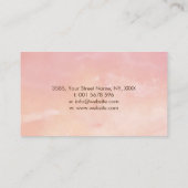 ローズクォーツのメーキャップアーティストのパステル調の金ゴールドの唇 名刺 (裏面)