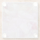 ローズクォーツの大理石の石ガラスのコースター ガラスコースター (裏面)