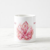 ローズクォーツクリスタル魔法の芸術 コーヒーマグカップ (中央)