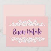 ローズクォーツ、バイオレット、ホワイトのクリスマスカード シーズンカード (正面/裏面)