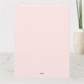 ローズクォーツ ブライダルシャワーのドレスの花嫁 サンキューカード (裏面)