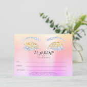 ローズグリッターオンブレ メイクアップ ビューティー証明書 ギフト (スタンド正面)