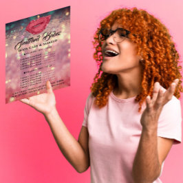 ローズグリッターキッスリッププライスリストメイクフライヤー チラシ