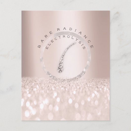 ローズグリッター電気脱毛2 美容院 料金表 チラシ (正面)