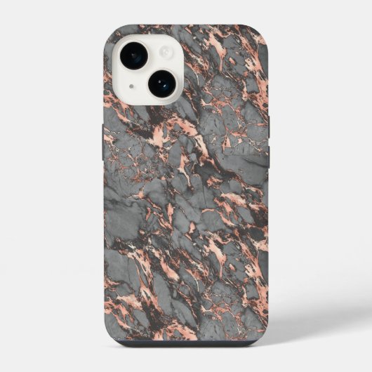 ローズゴールドとグレー iPhoneケース (裏面)