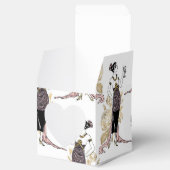 ローズゴールドとゴールドのワインボトルをイメージした フェイバーボックス (オープン)