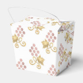 ローズゴールドとゴールドのワインボトルをイメージした フェイバーボックス (裏面サイド)