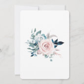 ローズゴールドとネイビーブルーのSave the Dateテンプレート 招待状 (裏面)