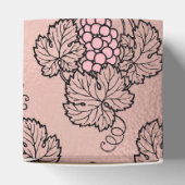 ローズゴールドとピンクのワインモチーフ フェイバーボックス (上部)