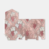 ローズゴールドとピンクのワインモチーフ フェイバーボックス (折り畳みなし)