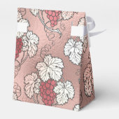 ローズゴールドとピンクのワインモチーフ フェイバーボックス (裏面サイド)