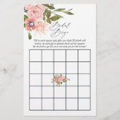 ローズゴールドとブッシュピンクのウェディングシャワー ビンゴ (正面)