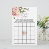 ローズゴールドとブッシュピンクのウェディングシャワー ビンゴ (スタンド正面)