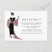 ローズゴールドとブッシュ ワインをテーマにした結婚式の披露宴 エンクロージャーカード (正面)