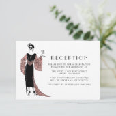 ローズゴールドとブッシュ ワインをテーマにした結婚式の披露宴 エンクロージャーカード (スタンド正面)