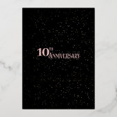 ローズゴールドとブラックのエレガント 箔招待状 (裏面)