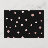 ローズゴールドとブラックの豪華な結婚式の招待状挿入ページ エンクロージャーカード (裏面)