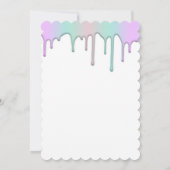 ローズゴールドと虹色の星のベビーシャワー招待状 招待状 (裏面)