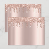 ローズゴールドのさりげない輝き シンプルに魅せる 案内ポストカード (正面/裏面)