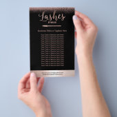 ローズゴールドのまつげエクステンション ビューティーサロン チラシ (ハンドル)