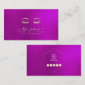 ローズゴールドのまつげ イリデッセントマゼンタ 名刺 (正面/裏面)