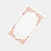 ローズゴールドのウェディングエレガントヴィンテージアンティークスクリプト (コーナー)