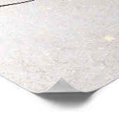 ローズゴールドのウェディングシャワー歓迎サイン ポスター (角)