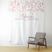 ローズゴールドのウェディングシャワー背景、フォトブース小道具 タペストリー (インサイチュ)