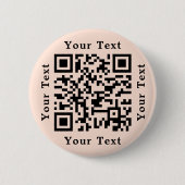 ローズゴールドのウェブサイトを作成するか、QRコードをスキャンして支払う 缶バッジ (正面)