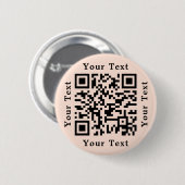 ローズゴールドのウェブサイトを作成するか、QRコードをスキャンして支払う 缶バッジ (正面&裏面)