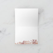 ローズゴールドのエレガントなヴィンテージ ラッセルのウェディング サンクス サンキューカード (内部)