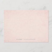 ローズゴールドのエレガントなヴィンテージ ラッセル ウェディング レセプション エンクロージャーカード (裏面)