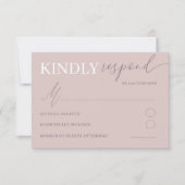 ローズゴールドのカリグラフィーが華やかな結婚式RSVP 出欠カード (正面)