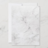 ローズゴールドのガーリーなグリッター モダンマーブル 招待状 (裏面)