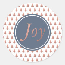 ローズゴールドのクリスマスツリーパターン ブルー