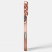 ローズゴールドのグリッターが滴るグラマラスなシグネチャー Case-Mate iPhoneケース (裏面 / 右)