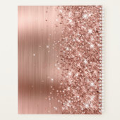 ローズゴールドのグリッターとホイルのスワッシュシグネチャー プランナー手帳 (裏面)