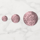 ローズゴールドのグリッター コンフェッティ (裏面)