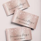 ローズゴールドのコンフェッティグリッターオンブレオンラインストア 名刺