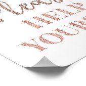 ローズゴールドのコンフェッティ　お好きにどうぞ サイン (角)