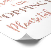 ローズゴールドのコンフェッティ サプライズ訪問ありがとう サイン (角)