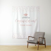 ローズゴールドのコンフェッティ | 卒業おめでとう タップ タペストリー (インサイチュ)