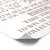 ローズゴールドのコンフェッティ Don't Say ブライド ゲーム サイン (角)