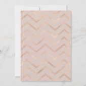 ローズゴールドのシェブロン結婚式招待状 招待状 (裏面)