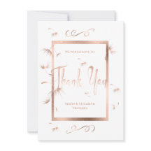 ローズゴールドのタンポポの綿毛 ウェディング サンクス