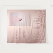 ローズゴールドのドリップ キンセアニエラ フォト タペストリー (正面(横))