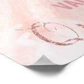 ローズゴールドのドレス キンセアニエラ 15歳の誕生日 お迎え ポスター (角)