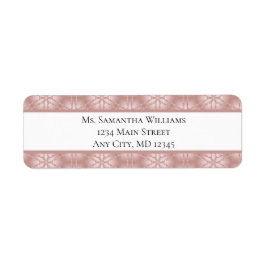 ローズゴールドのバーガンディピンク 返送先ラベル ラベル