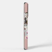 ローズゴールドのピンクの写真コラージュ 名前入り Case-Mate iPhoneケース (裏面 / 右)