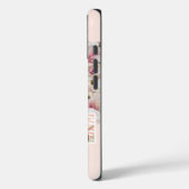 ローズゴールドのピンクの写真コラージュ 名前入り Case-Mate iPhoneケース (裏面 / 左)